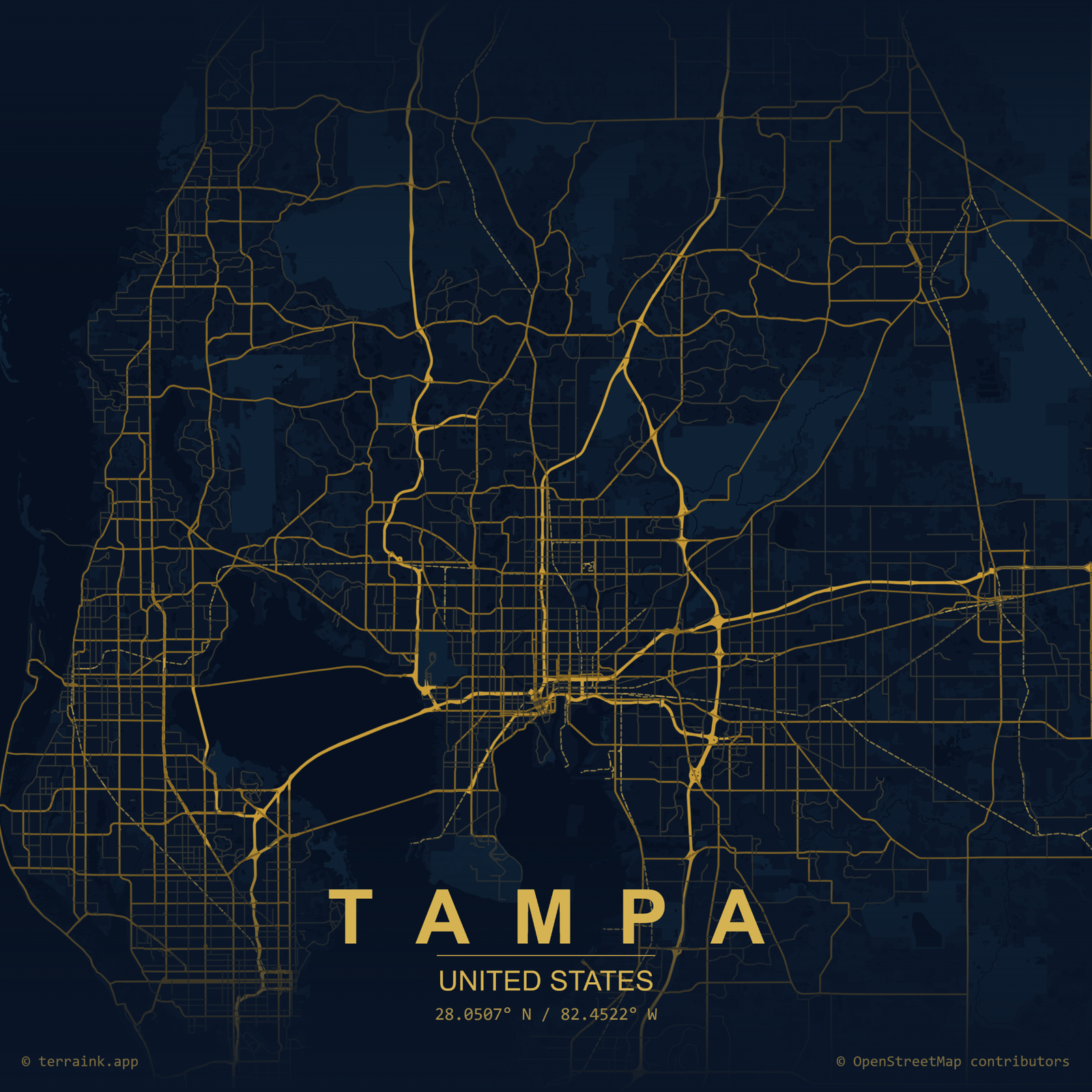 Map of Tampa Bay service area